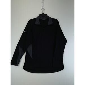 Subaru Black Label Quarter Zip Pullover Mens Medium Black Athletic Performance
